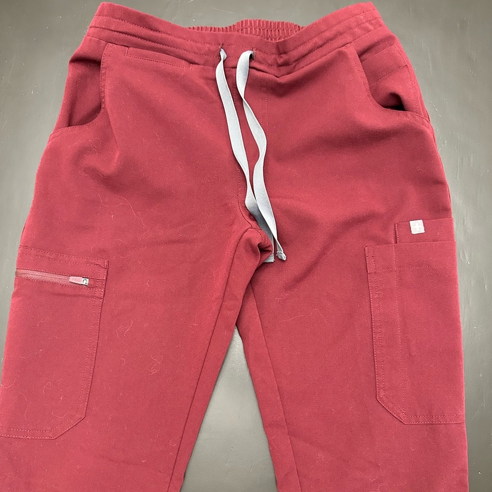 Figs Burgundy XXS Yola pants